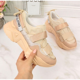 Sneakersy Navy Dot W WOL10 beżowe beżowy 1