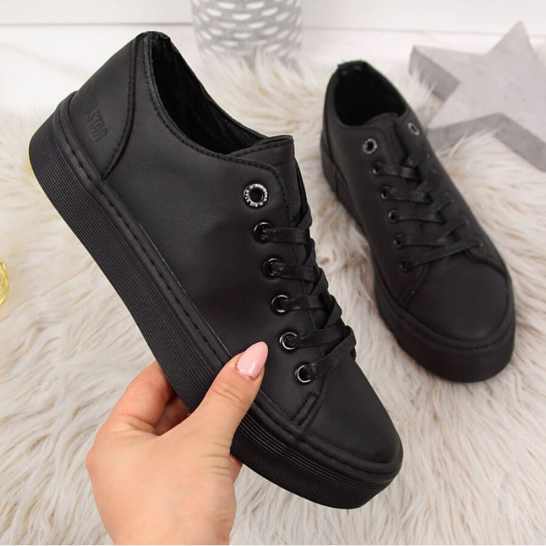 Trampki niskie na platformie Big Star W II274098 czarne 1