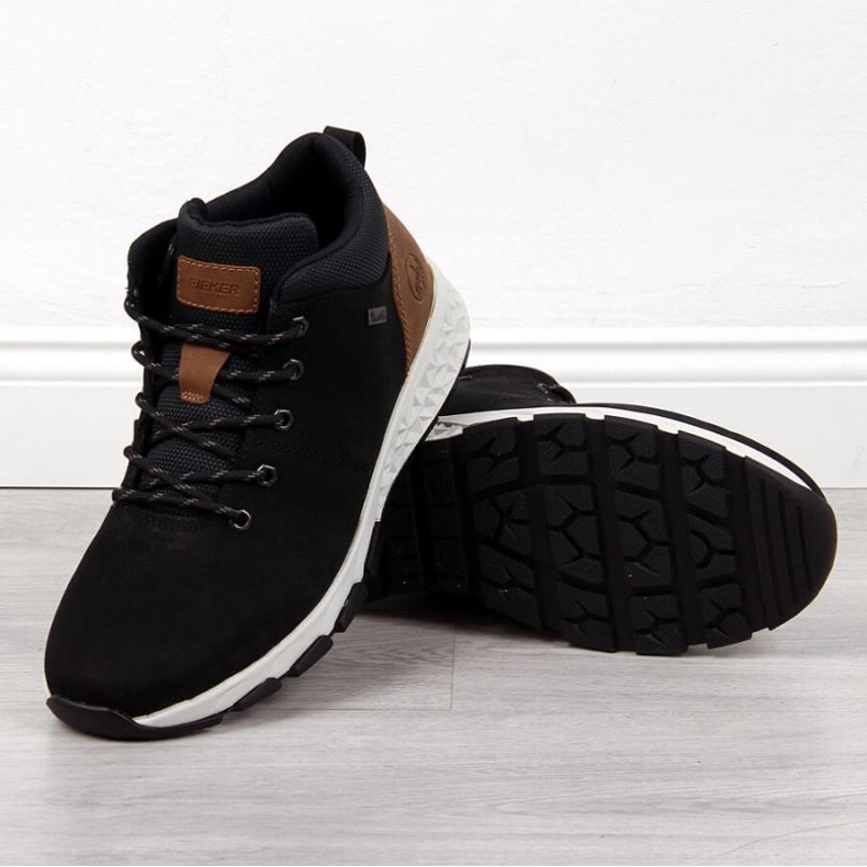 Buty skórzane Rieker M B6740 czarne 1