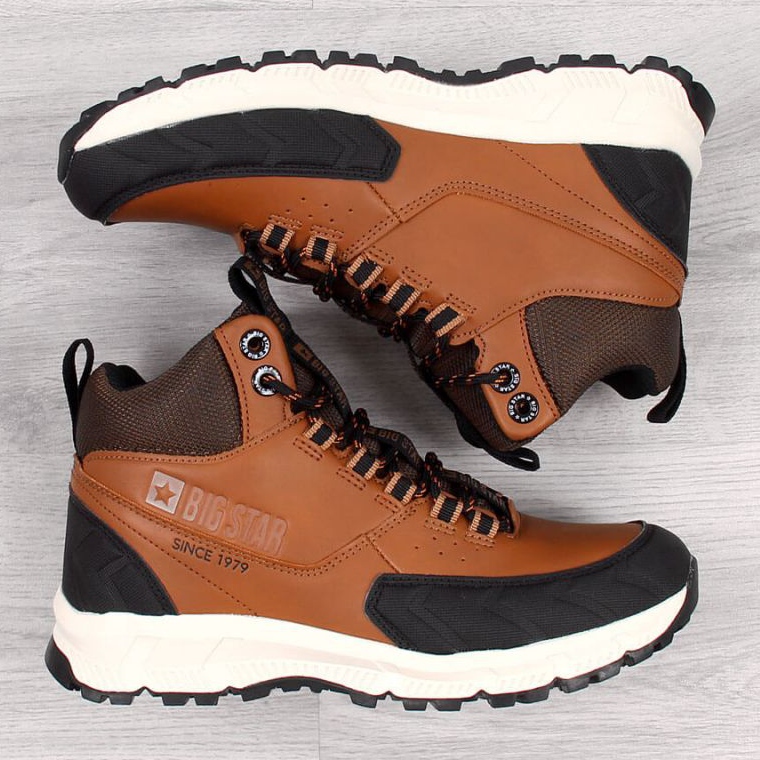 Trapery nieocieplane Big Star Jr II274453 camel białe brązowe 1