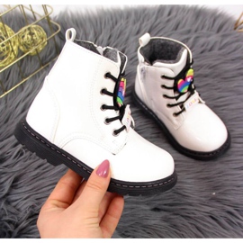 Glany dziewczęce ocieplane Jr EVE318B białe 1