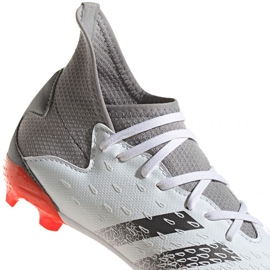 Buty piłkarskie adidas Predator Freak.3 Fg Jr FY6280 biały, biały, szary/srebrny białe 6
