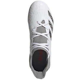 Buty piłkarskie adidas Predator Freak.3 Fg Jr FY6280 biały, biały, szary/srebrny białe 9