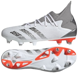 Buty piłkarskie adidas Predator Freak.3 Sg M FY6306 białe szare 1