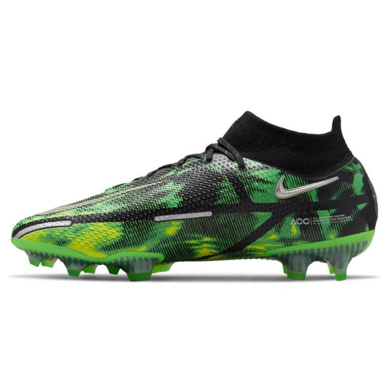 Buty piłkarskie Nike Phantom GT2 Elite Df Sw Fg M DM0731-003 wielokolorowe zielone 1