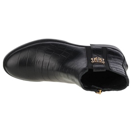 Buty Tommy Hilfiger Croco Look Dressy Flat Boot W FW0FW05348-BDS czarne 2