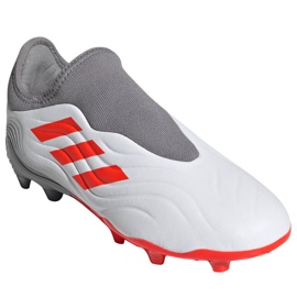 Buty piłkarskie adidas Copa Sense.3 Ll Fg Jr FY6155 szary, biały białe 3