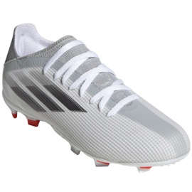 Buty piłkarskie adidas X Speedflow.3 Fg Jr FY3305 szary, biały białe 3