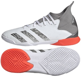 Buty piłkarskie adidas Predator Freak.3 In Jr FY6286 szary, biały białe 1