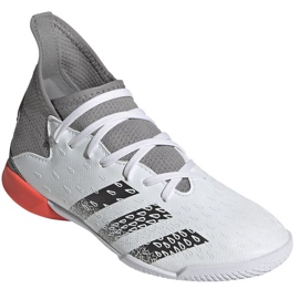 Buty piłkarskie adidas Predator Freak.3 In Jr FY6286 szary, biały białe 3