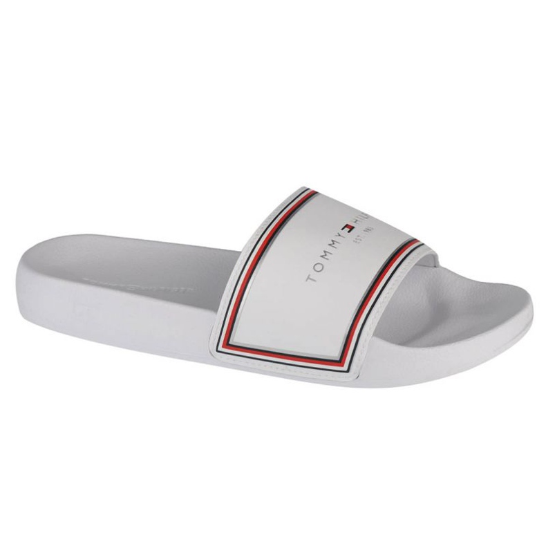 Klapki Tommy Hilfiger Essentials Pool Slide W FW0FW05933-YBR białe 1
