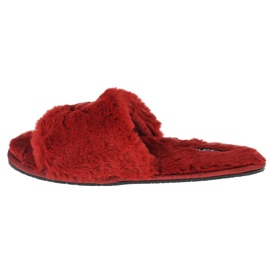 Kapcie Calvin Klein Slipper Sandal Fur HW0HW00634-XB8 czerwone 1