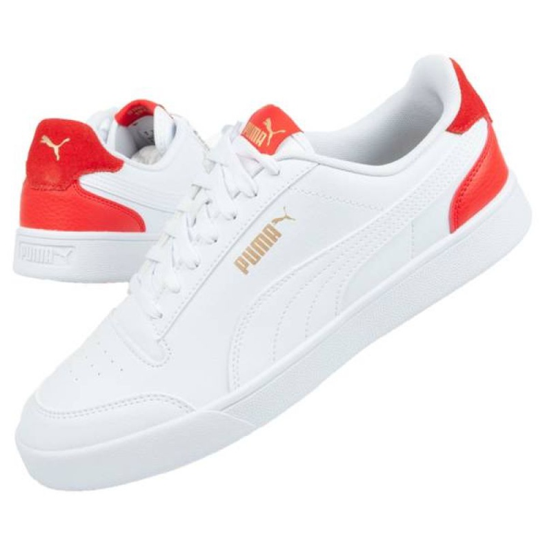 Buty Puma Shuffle M 309668 06 białe czerwone 1