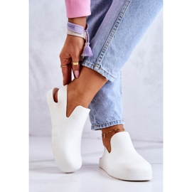 FS1 Modne Gumowe Chodaki Białe Meriko 2