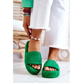 FJ1 Klapki Papcie Na Platformie Zielone Lilly 1