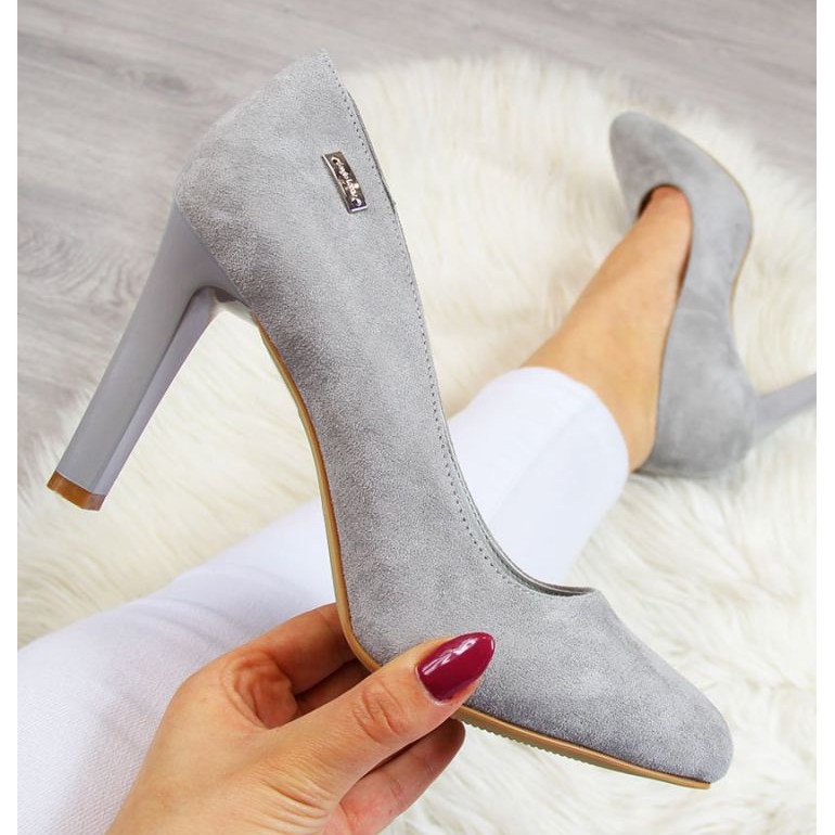 Czółenka na słupku Sergio Leone W SK3R szare 1