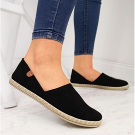 Espadryle slip on z wycięciami News W EVE270A czarne 2