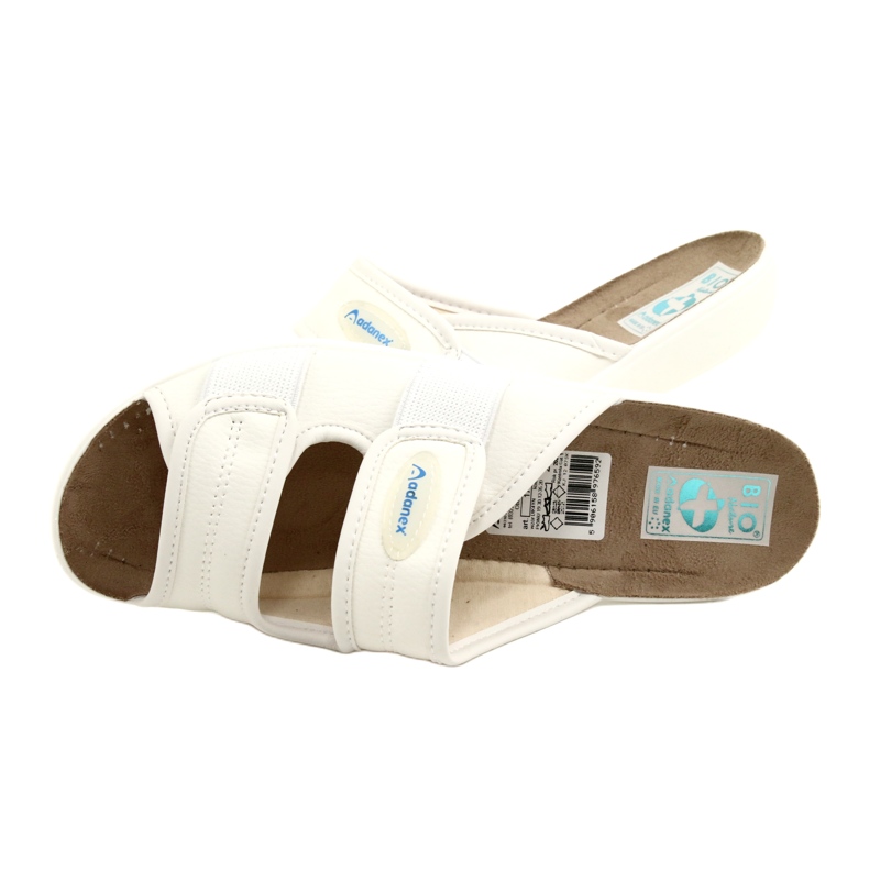 Adanex Diana Klapki BIO Nature 17659 białe 7