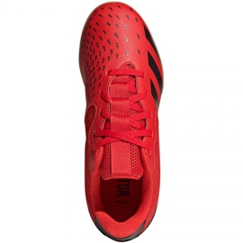 Buty piłkarskie adidas Predator Freak.4 In Jr FY6329 czerwone pomarańcze i czerwienie 2