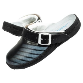 Klapki chodaki buty medyczne Abeba U 7212 czarne 1
