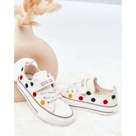 Dziecięce Trampki Na Rzep Big Star JJ374053 Białe 2