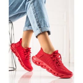 TRENDI Czerwone Lekkie Sneakersy 1