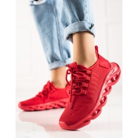 TRENDI Czerwone Lekkie Sneakersy 2