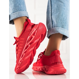 TRENDI Czerwone Lekkie Sneakersy 3