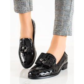 W. Potocki Półbuty z kryształkami Potocki czarne 1