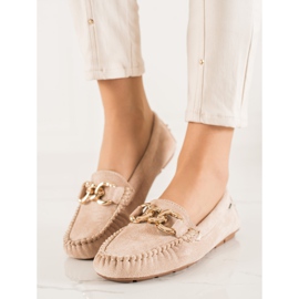 Goodin Klasyczne Mokasyny Z Ozdobą beżowy 2