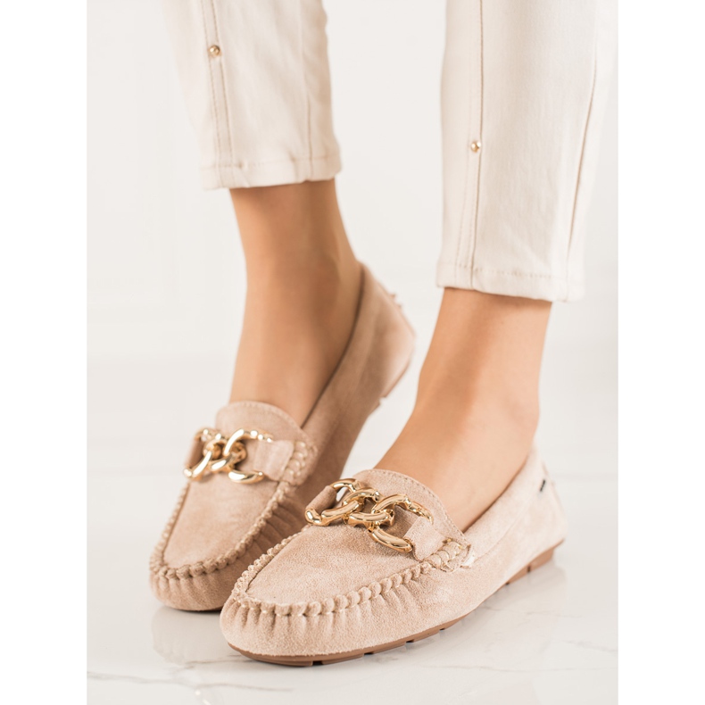 Goodin Klasyczne Mokasyny Z Ozdobą beżowy 2