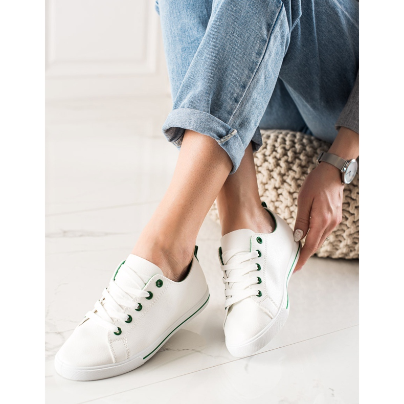 TRENDI Klasyczne Niskie Trampki białe 1