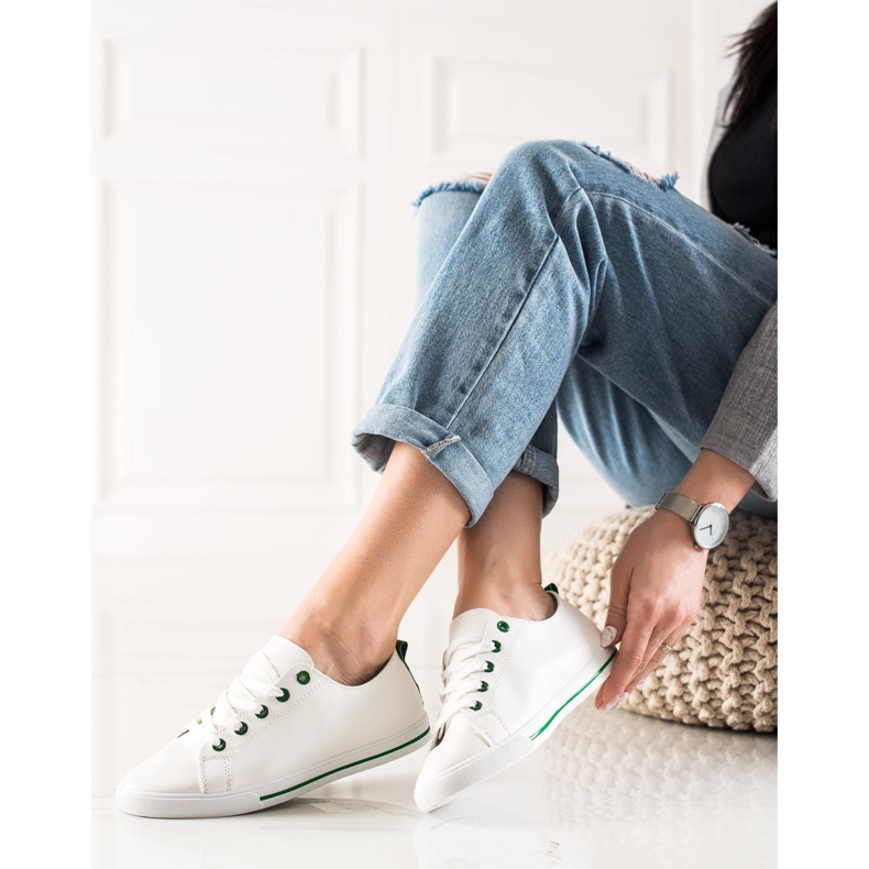 TRENDI Klasyczne Niskie Trampki białe 2