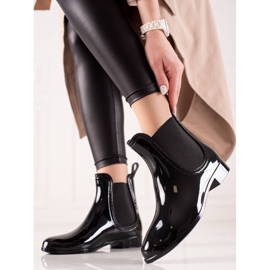 TRENDI Lakierowane Kalosze czarne 1