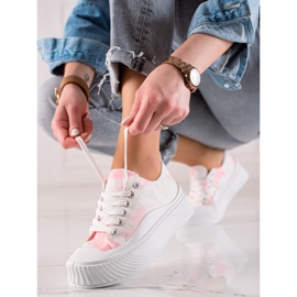 Seastar Modne Trampki Na Szerokiej Platformie białe 1