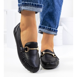 Czarne mokasyny damskie Ilana 1