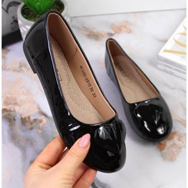 Baleriny z sercem komunijne Vinceza Jr JAN78A czarne 1