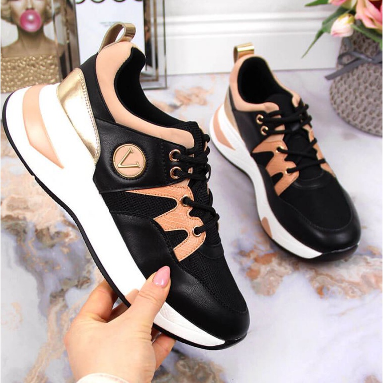 Sneakersy na platformie Vinceza W JAN79A czarne 1