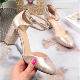 Sandały na słupku Sergio Leone W SK364A złote złoty 1