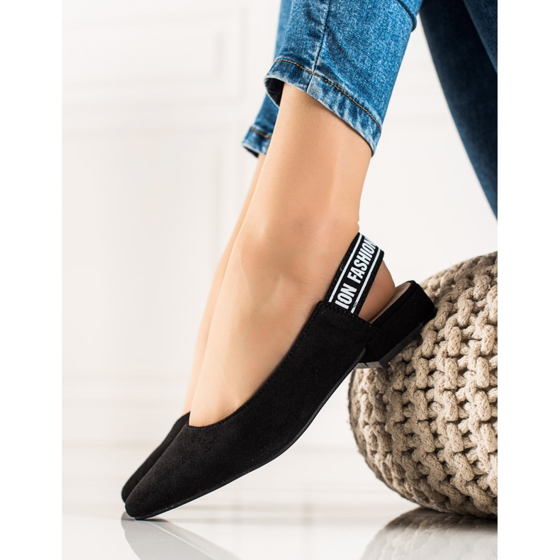 Goodin Czółenka Z Odkrytą Piętą czarne 1