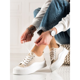 Seastar Beżowe Trampki Na Platformie beżowy 1