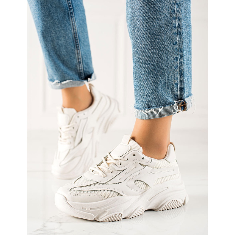 Seastar Modne Sneakersy Z Siateczką beżowy 1