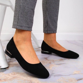 Baleriny zamszowe Sergio Leone W SK361A czarne 2