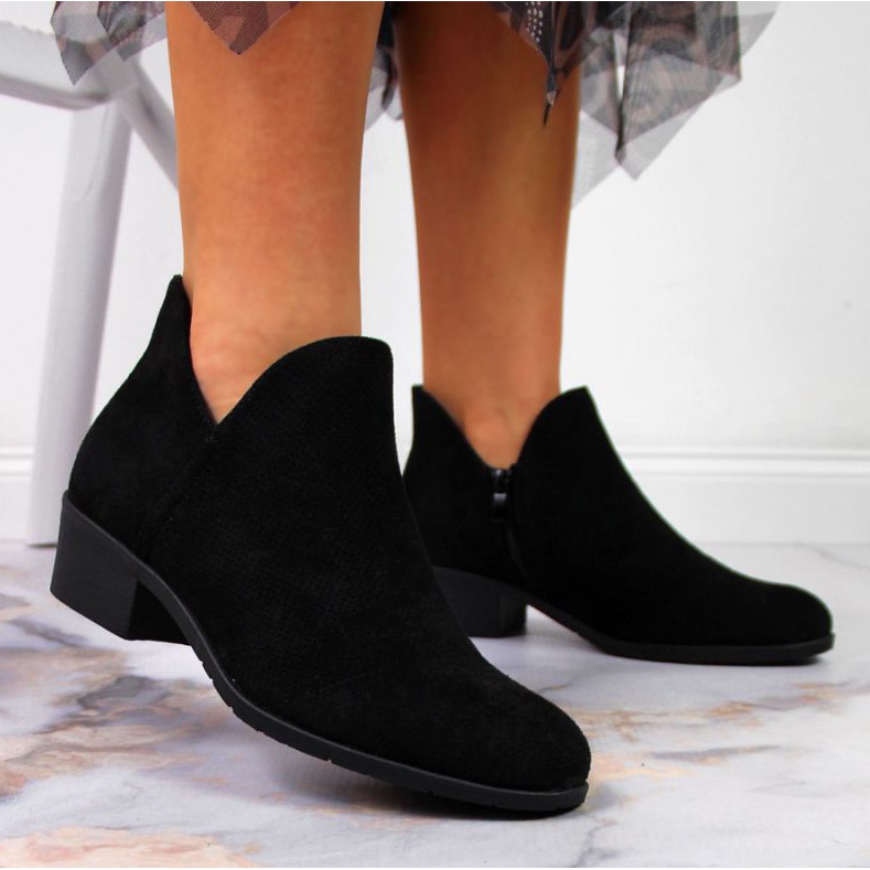 Botki ażurowe Filippo W PAW319A czarne 2