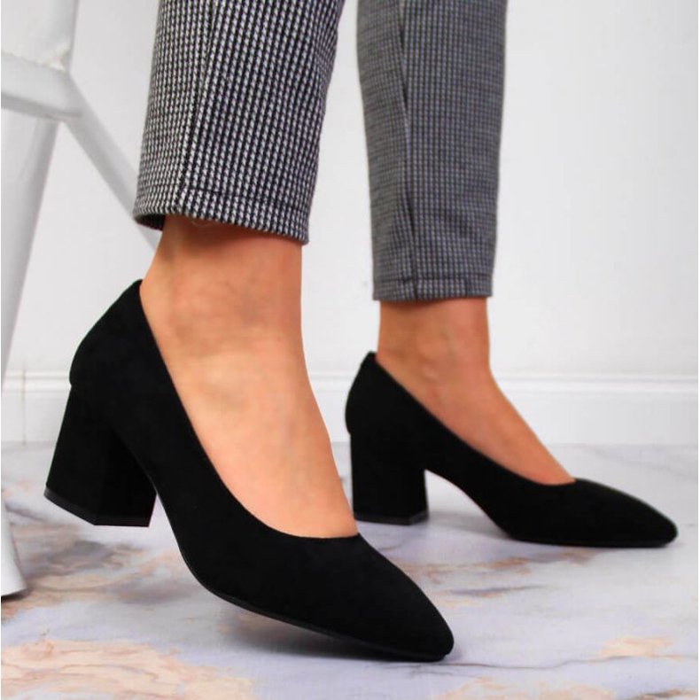 Czółenka na obcasie Sergio Leone W SK358A czarne 2