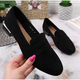 Półbuty mokasyny Sergio Leone W SK359 czarne 1