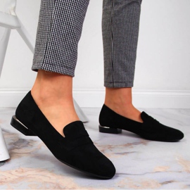 Półbuty mokasyny Sergio Leone W SK359 czarne 2