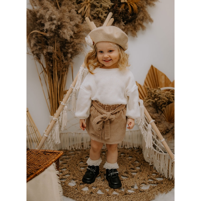 FR1 Dziecięce Botki Ocieplane Futerkiem Czarne Flossie 2