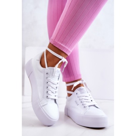 Tenisówki Na Platformie Lee Cooper LCW-22-31-0884L Białe 2