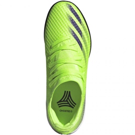 Buty piłkarskie adidas X Ghosted.3 Tf Jr EG8216 wielokolorowe zielone 1